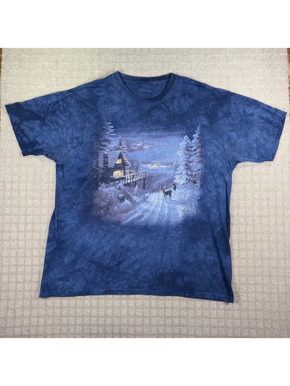 The Mountain blue winter scene T-shirt XL